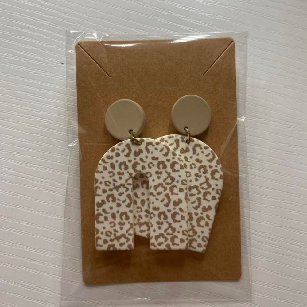 Leopard print earrings